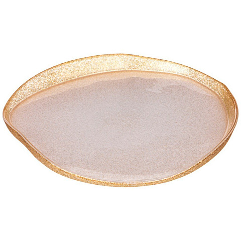 Тарелка сервировочная, стекло, 21 см, круглая, Bohemia, Аксам, 339-440