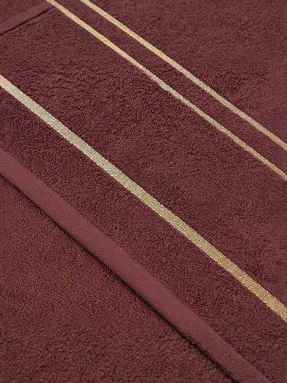 Полотенце банное 70х140 см, 100% хлопок, 420 г/м2, Азия, Barkas, коричневое, Узбекистан