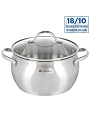 Кастрюля нержавеющая сталь, 3.8 л, крышка стекло, Daniks, Эмилия, CW-W075-20, индукция - фото 9