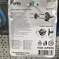 Крючок настенный, 2 крючка, 7х3.4х5.6 см, металл, хром, Fora, Drop, FOR-DP053 - фото 5