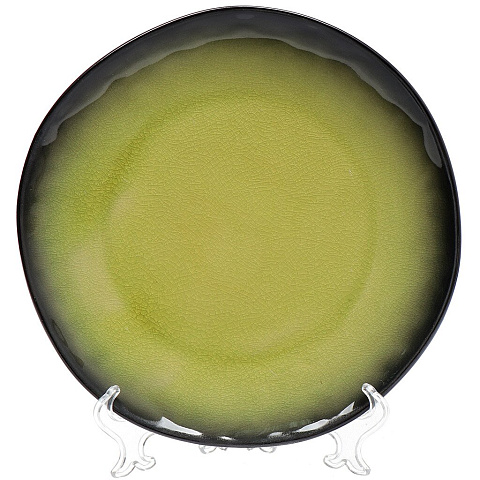 Тарелка обеденная керамическая, 260 мм, Черно-желтая 577-144