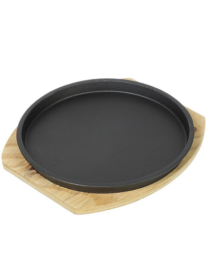 Сковорода чугун, 25.6х2 см, с подставкой, Y4-8876