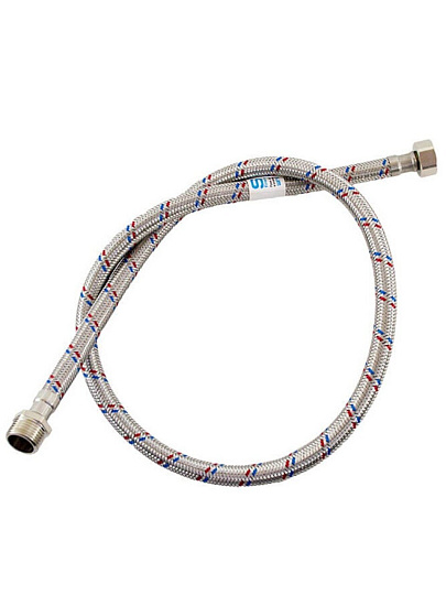 Подводка для воды 1/2"х1 м, г-ш, сталь, ELKA