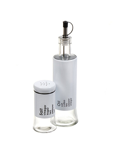 Набор для специй стекло, 4 шт, белый, Y4-5566