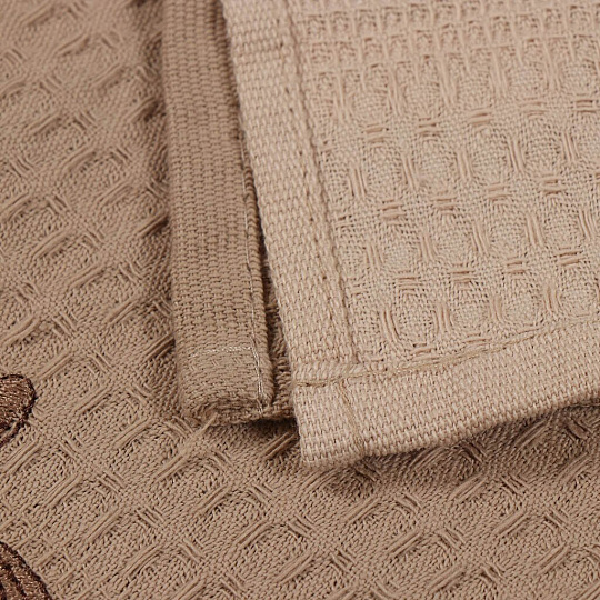 Набор полотенец кухонных 2 шт, 40х60 см, вафельный, Bella Carine, Мельница, бежевый, коричневый, Турция, FTS-P2-1