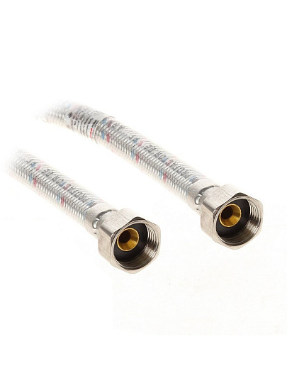 Подводка для воды 1/2"х1.2 м, г-г, сталь, полимер, Frap