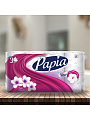 Туалетная бумага Papia, Балийский цветок, 3 слоя, 8 шт, 18.8 м, с втулкой