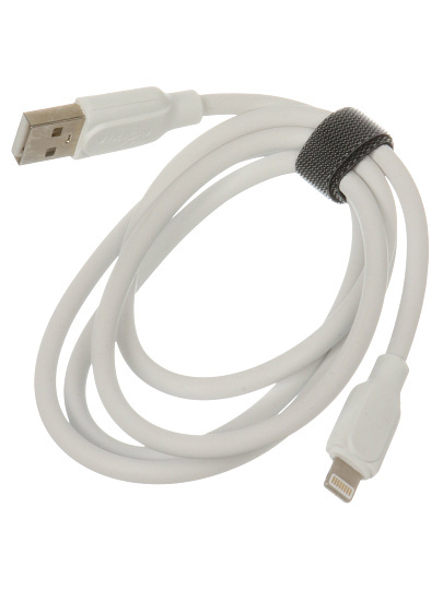 Кабель USB, Vixion, VX-08i, USB to Lightning 8-pin, 3.5 А, 1 м, 18W, усиленный, белый, GS-00028526