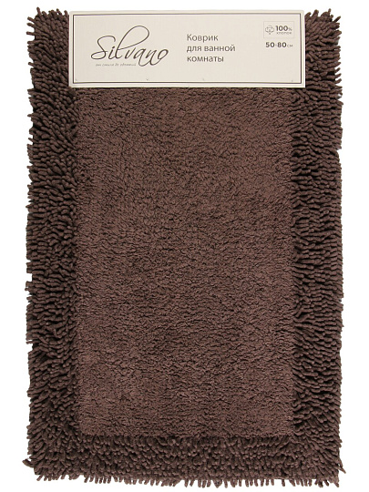 Коврик для ванной хлопок, 0.5Х0.8 м, графит buble, Silvano, Лиона