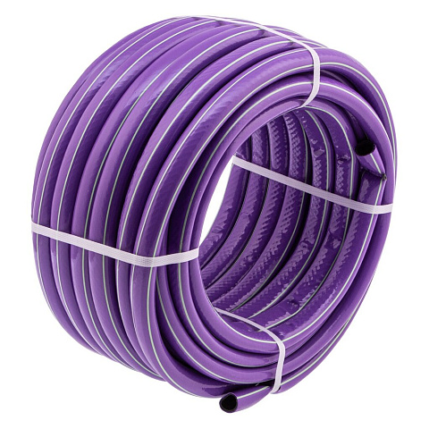 Шланг поливочный, 3/4 '', армированный, 25 м, 3 слоя, Palisad, Violet, ПВХ, 67633