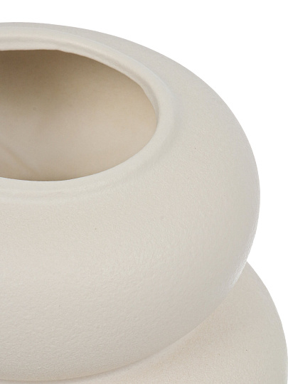 Ваза керамика, настольная, Бабл, 15х5х23 см, молочная