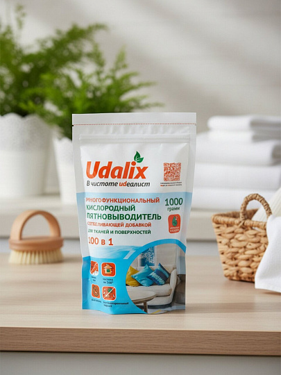 Пятновыводитель Udalix, 1 кг, порошок, кислородный, многофункциональный
