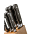 Набор ножей 7 предметов, 21, 21, 21,12.5,10 см, нержавеющая сталь, рукоятка пластик, с подставкой, дерево, Taller, TR-22009 - фото 2