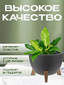 Кашпо пластик, 12 л, 35х25.5 см, графит, Idea, Флориан, М 3187 - фото 4