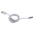 Кабель USB, AVS, IP-51, Apple Lightning, 1 м, белый, A78041S - фото 2