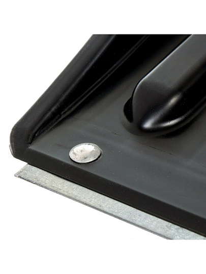 Лопата для снега пластик, 340х465х990 мм, черенок деревянный, тулейка 32 мм, в сборе, Цикл, Крепыш