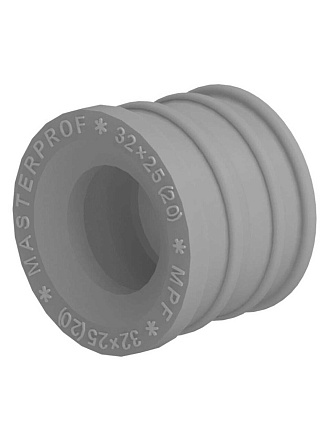Манжета 32х25 мм, ТЭП, серая, MasterProf, индивидуальная упаковка, ИС.131766