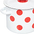 Набор эмалированной посуды Сибирские товары Красный горох 24 N24B79 (кастрюля 3.5+5.5+8 л, чайник 3.5 л, салатник 4 л), 9 предметов - фото 3
