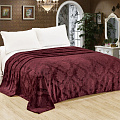Плед 2-спальный, 180х200 см, велсофт жаккард, 100% полиэстер, Cleo, Парма, вишневый, 180/002-OP