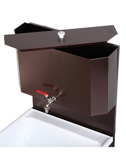 Умывальник металл, с мойкой, пластик, без ЭВН, 20 л, античная медь