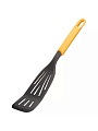 Лопатка кулинарная, пластик, 33 см, удлиненная, навеска, желтая, Бытпласт, Fiesta, 434279706