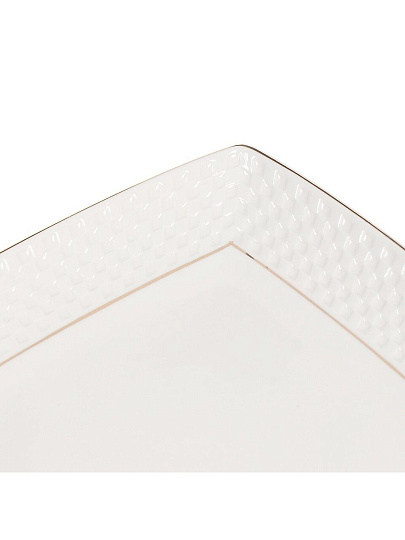 Тарелка обеденная, керамика, 23 см, квадратная, Кембридж, Daniks, Y4-3246