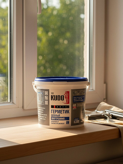 Герметик акриловый, шовный, KUDO, Proff, SMS-311, 700 г, пароизоляционный, внутренний, белый