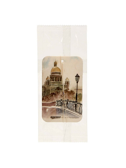 Ароматизатор воздуха в машину подвесной, сухой, Runway, Бабл-гам “СПБ”, RW6225