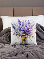Подушка декоративная, 38х38 см, Цветы, 100% полиэстер, Микрос