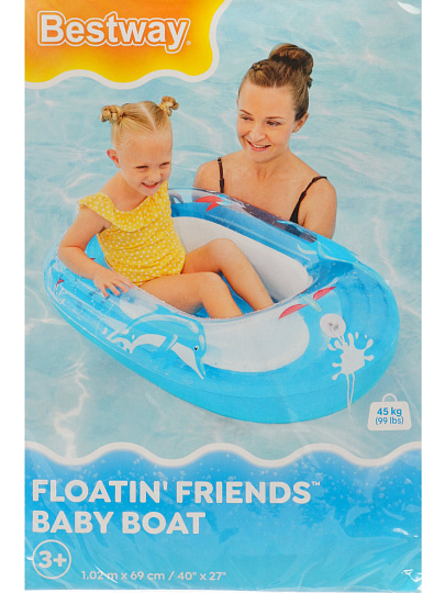 Лодочка надувная 102х69 см, Bestway, Friends, 34037, 1-мест, 3 - 6 лет
