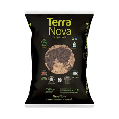 Грунт Terra Nova, универсальный, с биогумусом и перлитом, 2.5 л