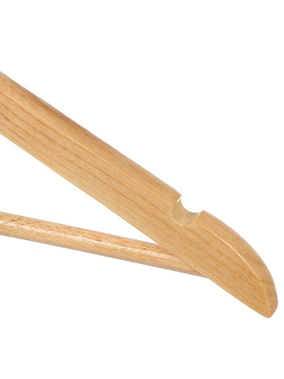 Вешалка-плечики для одежды, 44.5 см, дерево, 10 шт, натуральное дерево, Марья Искусница