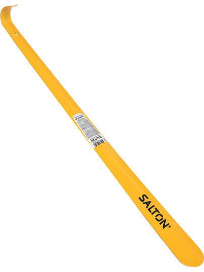 Ложка для обуви металл, 47 см, большая, желтая, Salton, 5050
