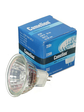 Лампа галогенная GU5.3, 35 Вт, 230 В, JCDR, с отражателем, 50 мм, Camelion, 1952