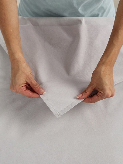 Простыня евро, 216 х 240 см, 100% хлопок, поплин, Silvano, Тауп