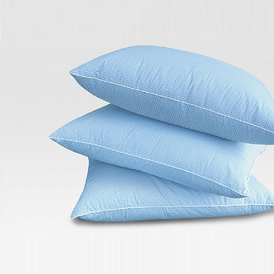 Подушка 50 х 68 см, пух 30%, перо 70%, Сити, чехол 100% хлопок, кант, средняя, Kariguz, СТ3