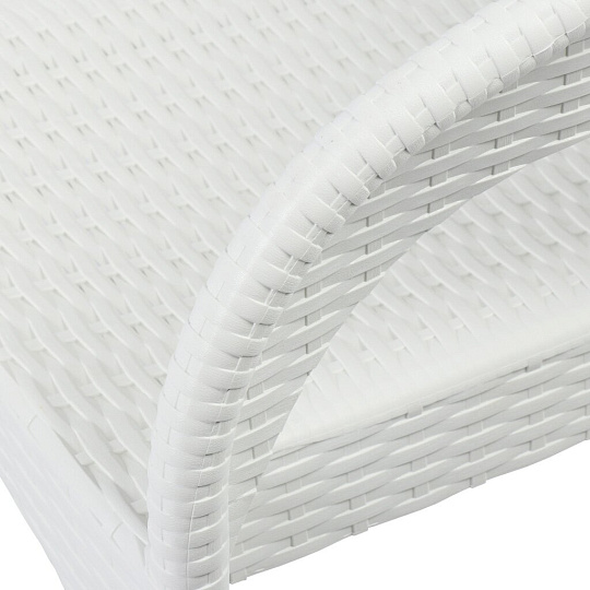 Кресло садовое пластик, Ola Dom, Rattan, 80.5х58х62 см, белое, 150 кг, ЭП 442288