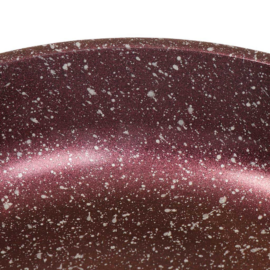 Сковорода литой алюминий, 24 см, антипригарное покрытие, Гурман, Мерцание, розовый рубин, ГМ2401 РР