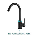 Смеситель для кухни, Frud, с картриджем, черный, R42052-12 - фото 3