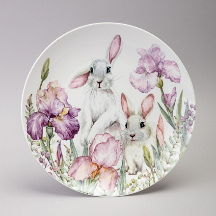 Тарелка обеденная, фарфор, 25.5 см, круглая, Irises, Lefard, 425-138