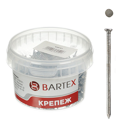 Гвоздь строительный, диаметр 2.5х60 мм, 0.3 кг, в банке, Bartex