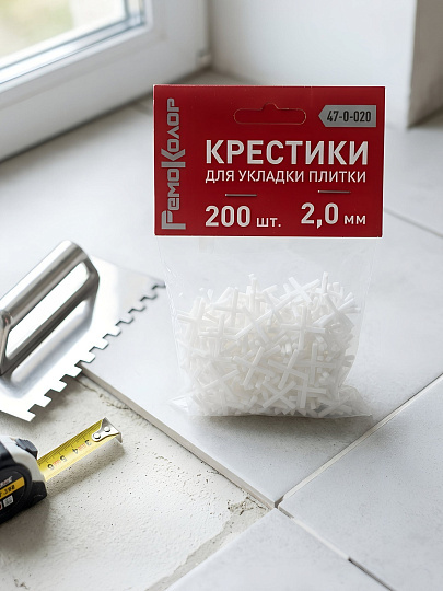 Крестики для плитки 2 мм, 200 шт, Remocolor, 47-0-020