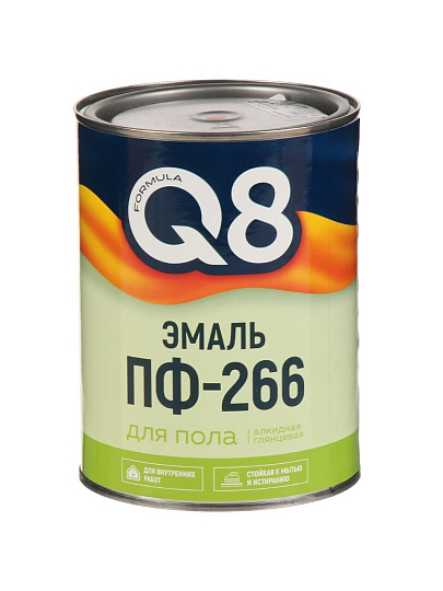 Эмаль Formula Q8, ПФ-266, алкидная, глянцевая, желто-коричневая, 0.8 кг