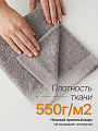 Полотенце банное 50х90 см, 100% хлопок, 550 г/м2, Сканно, Silvano, серое, Узбекистан - фото 3