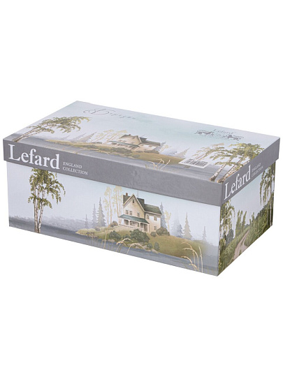 Набор чайный фарфор, 4 предмета, на 2 персоны, 300 мл, Lefard, Березки, 85-2009, подарочная упаковка, белый