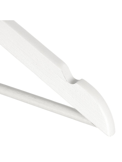 Вешалка-плечики для одежды, 43 см, дерево, белая, A200162