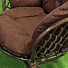 Мебель садовая Мальдивы, кофейная, стол, 55х55х56 см, 2 кресла, 1 диван, подушка коричневая, 110 кг, 114х71х72 см, IND01 - фото 8