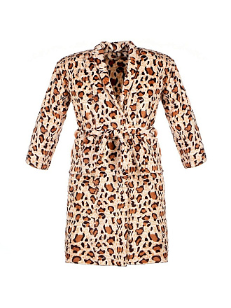 Халат женский, махровый, 100% полиэстер, леопардовый, универсальный, 115х130х55 см, T2023-3250