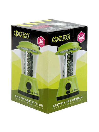 Фонарь кемпинговый, ФАZА, AccuF5-L36-gn, зеленый, 2851000