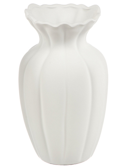 Ваза керамика, настольная, 25х12 см, Маргаритка, Y4-11041, белая